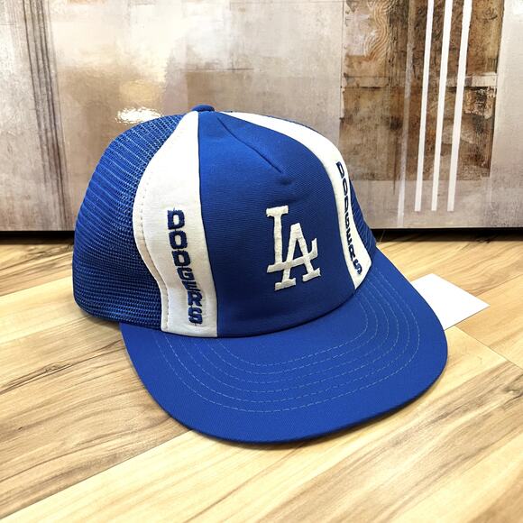 80s Los Angeles LA Dodgers MLB Trucker Snapback Hat California Headwear Vintage - Picture 1 of 5
